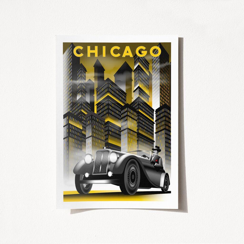 Poster Wallity Chicago-1962, 50x70 cm