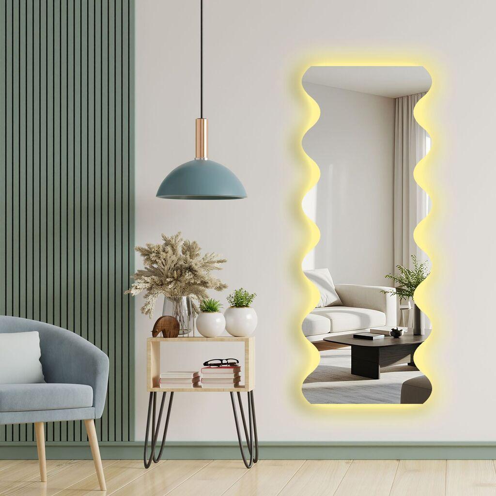 Hanah Home Ogledalo sa LED rasvjetom Ledayna-006, 52 x 135 cm, Šareno