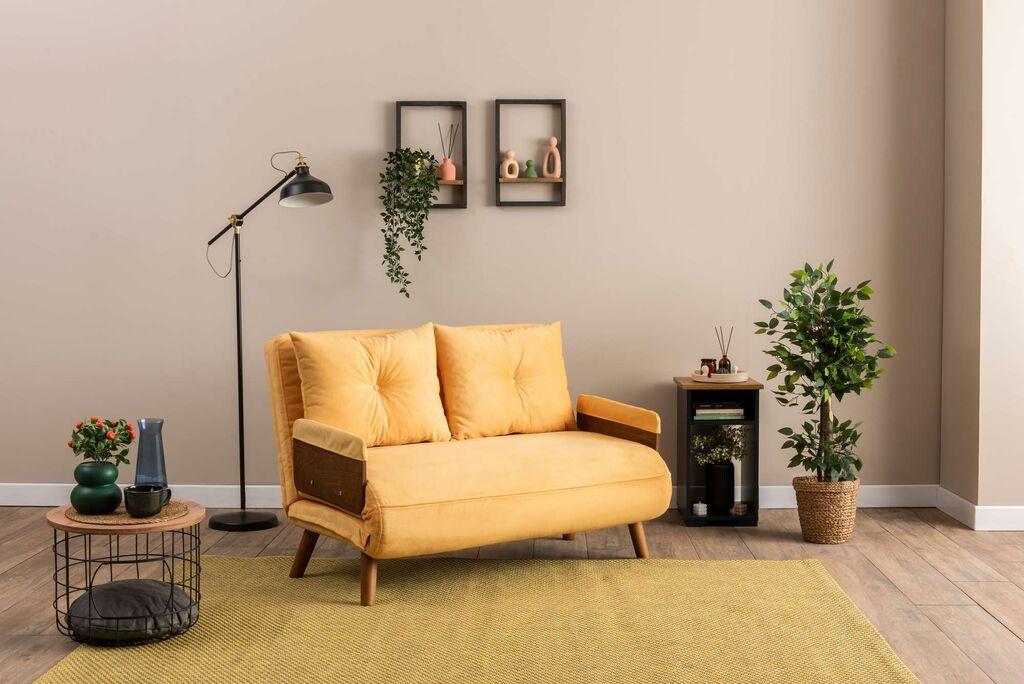 Atelier del Sofa Dvosjed na razvlačenje Cosmo, 190x120x82cm, Žuta