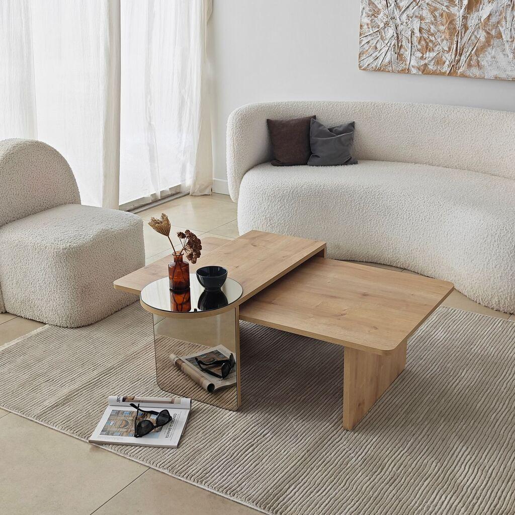 Hanah Home Klub stol 2 u 1 Luna 2, krem