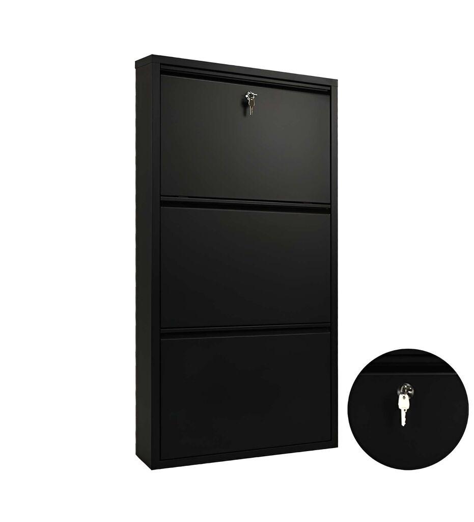Hanah Home Stalak za cipele Primo 3, 50x104x15 cm, Crna