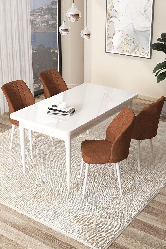 Hanah Home Set Trpezarijski sto i 4 stolice Arp, Terakota