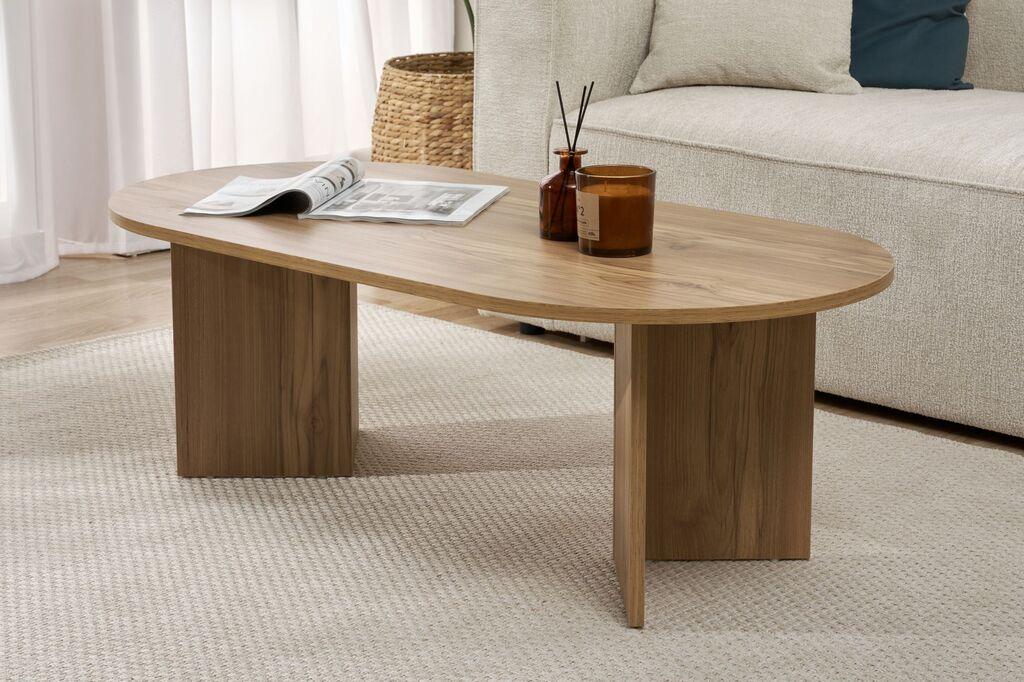 Nordure Klub sto Sable, 119x40x60 cm, Boja hrasta