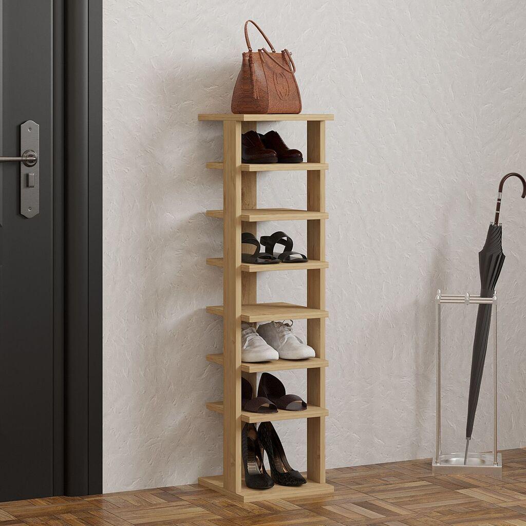 Hanah Home Stalak za cipele Ayka, 29,6x110x29,6 cm, Boja hrasta