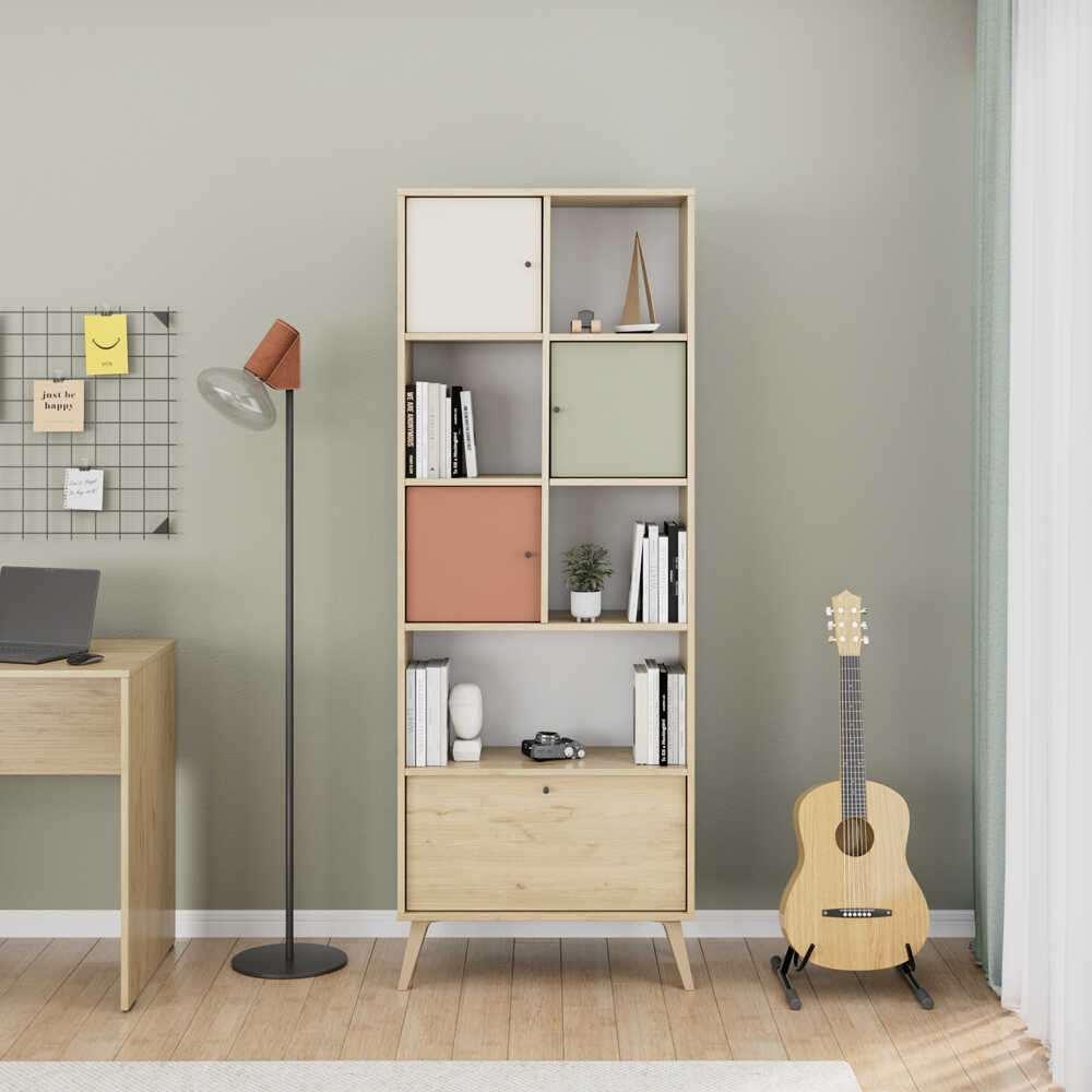 Hanah Home Bookshelf Tkt-940-Fx-1, 67x181x30 cm, Šareno
