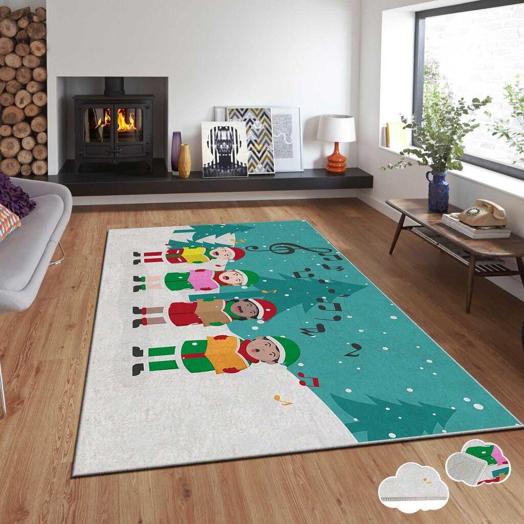 Conceptum Hypnose tepih s novogodišnjim motivima Asr-Crpt-22, Pravougaoni, 100 x 140 cm, Šareni