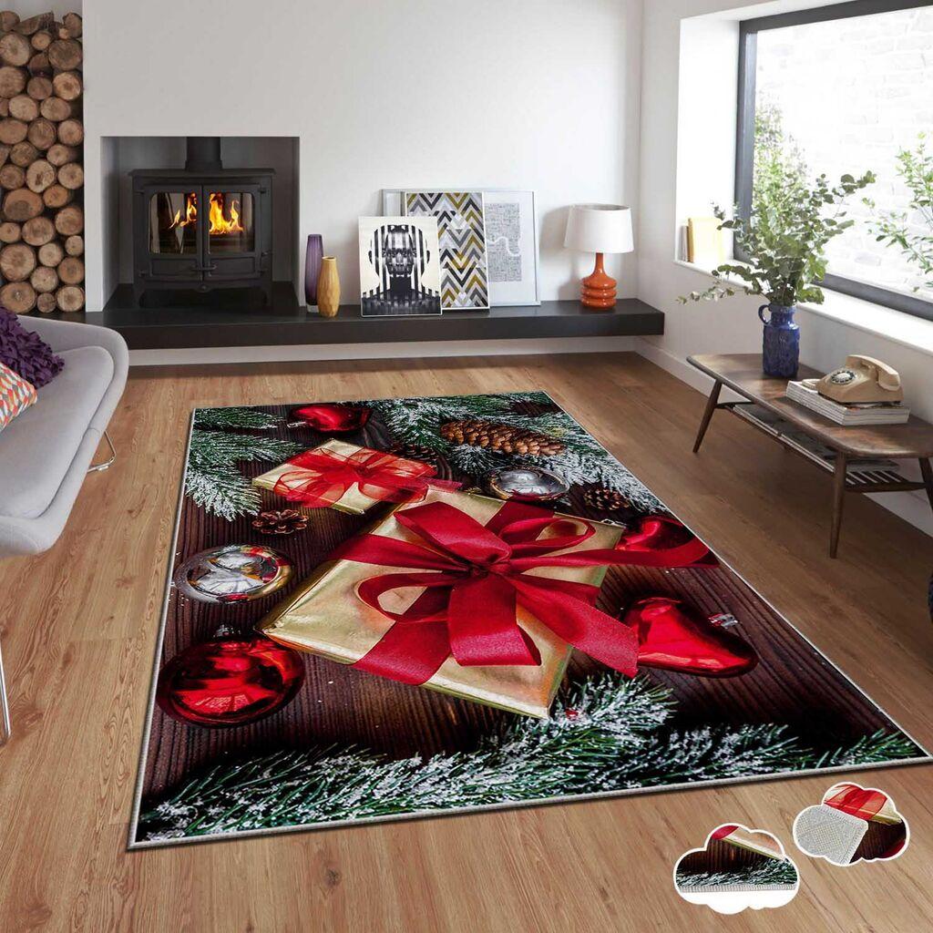 Conceptum Hypnose Tepih sa novogodišnjim motivima Asr-Crpt-29, Pravougaoni, 100 x 180 cm, Šareni