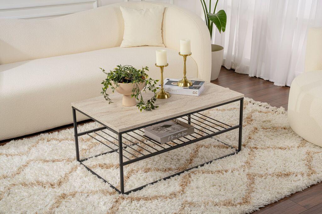 Hanah Home Club sto Asude, 95x42x55 cm, krem