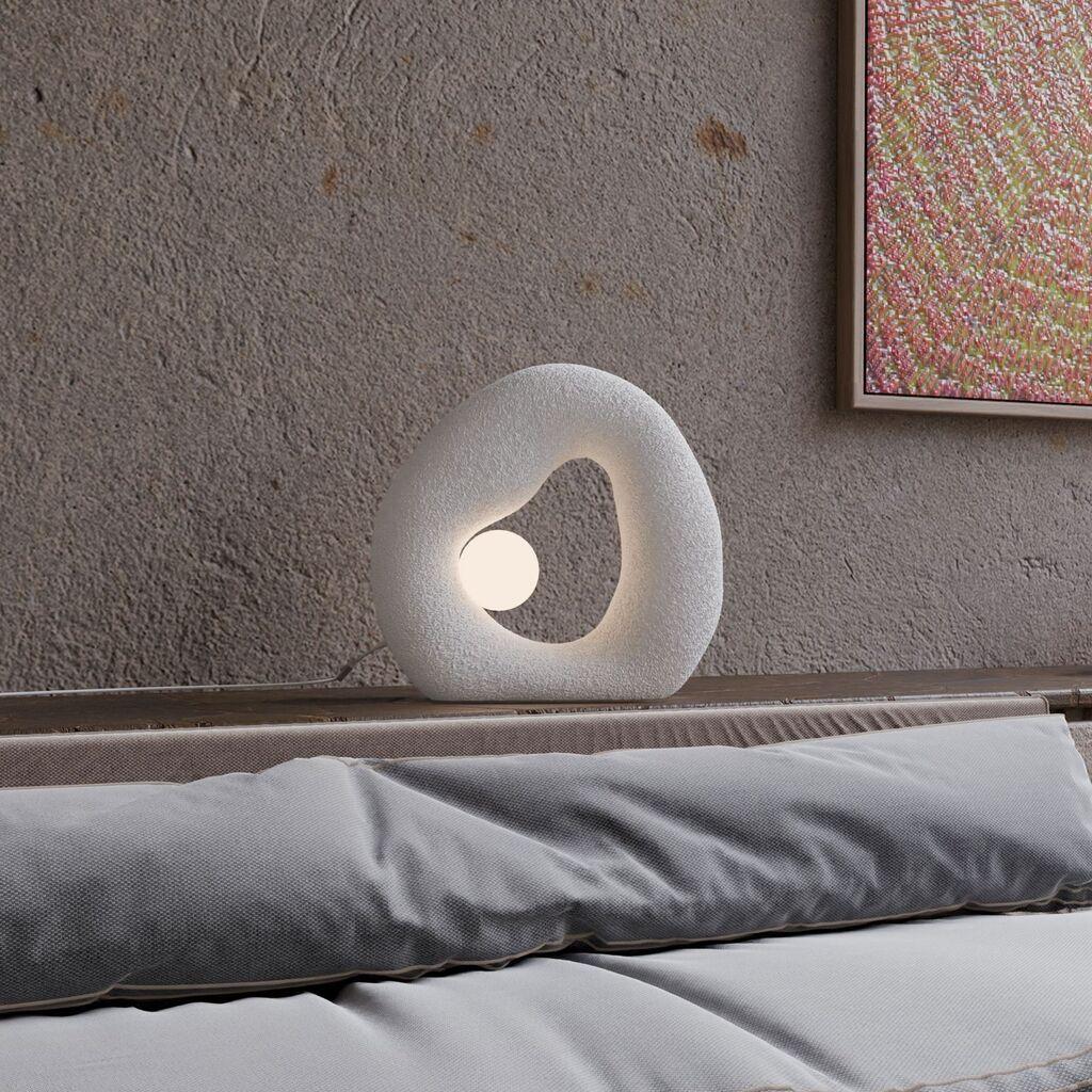 Opviq Wabi Sabi Pond stolna lampa, bijela