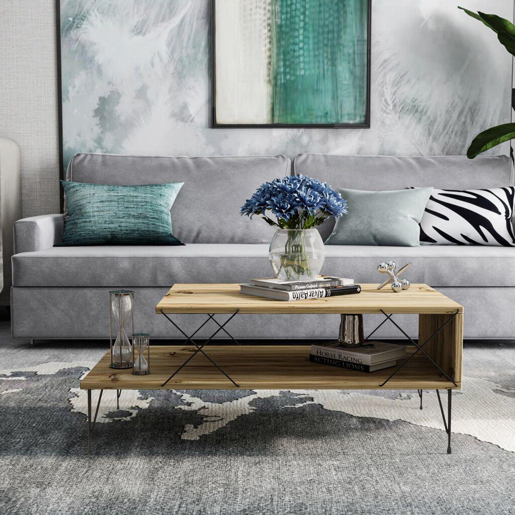 Hanah Home Klub sto Loire, 100x40x50 cm, Boje hrasta