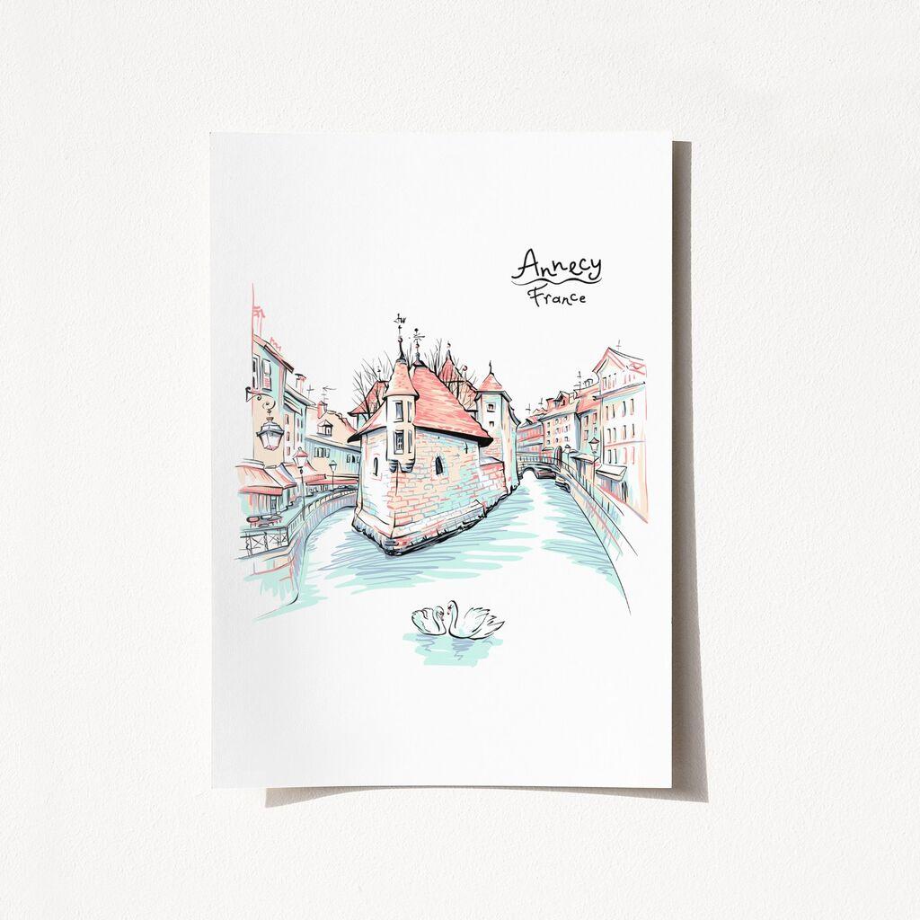 Poster Wallity Annecy Francuska-2032, 42x59,4 cm