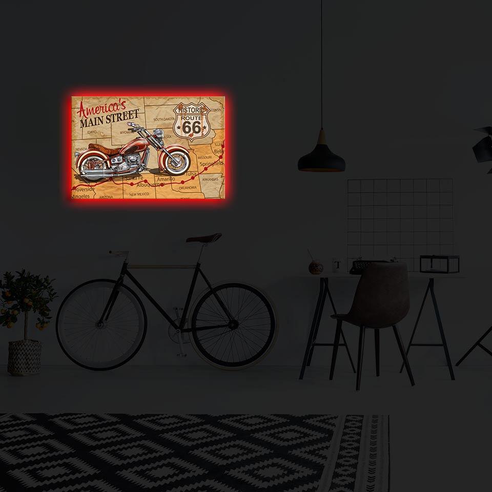 Zidna slika sa LED osvjetljenjem ABD-010, 45x70 cm
