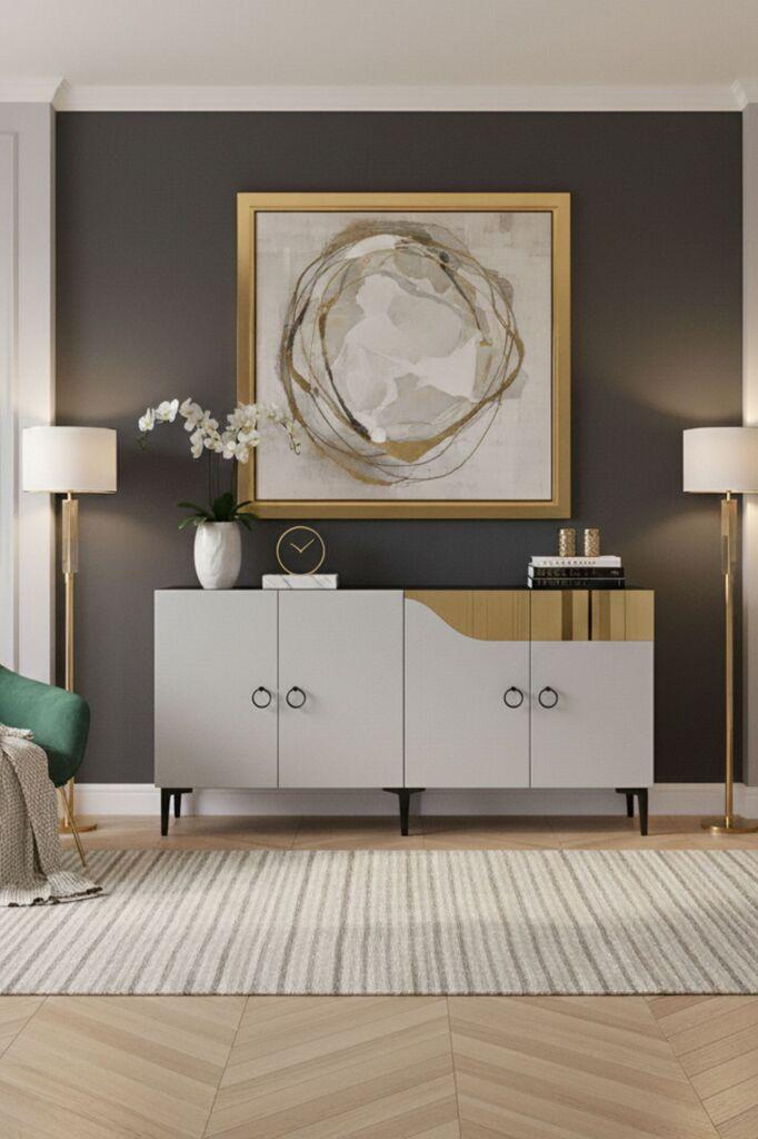 Hanah Home Dresser Gamma 150, Sivo-zlatna