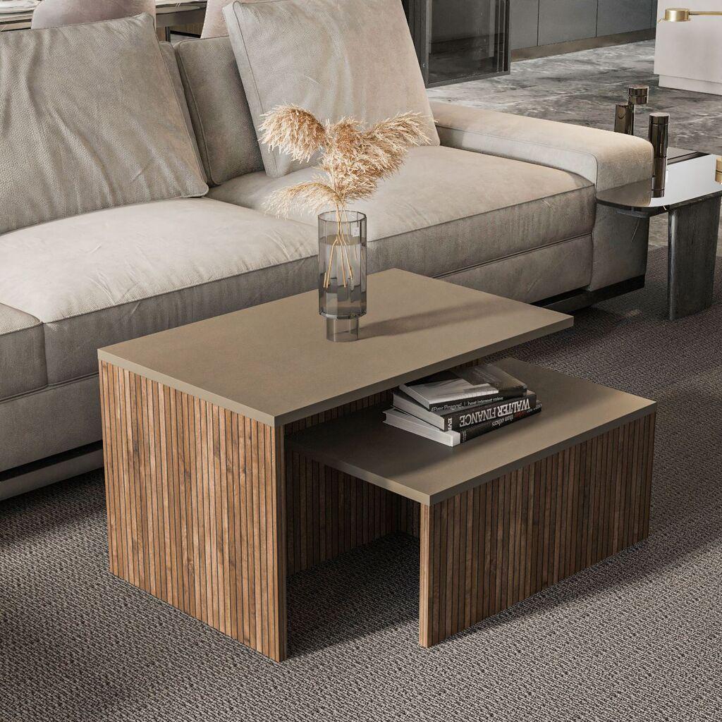 Hanah Home set stolića za kafu 2Shp1, 2 dijela, šareni