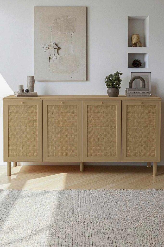 Hanah Home Commode Baru, 160 x 80 x 42 cm, bež