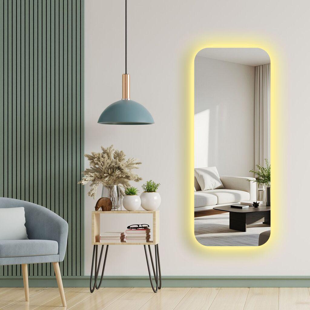 Hanah Home Ogledalo sa LED rasvjetom Ledayna-003, 52 x 135 cm, Šareno