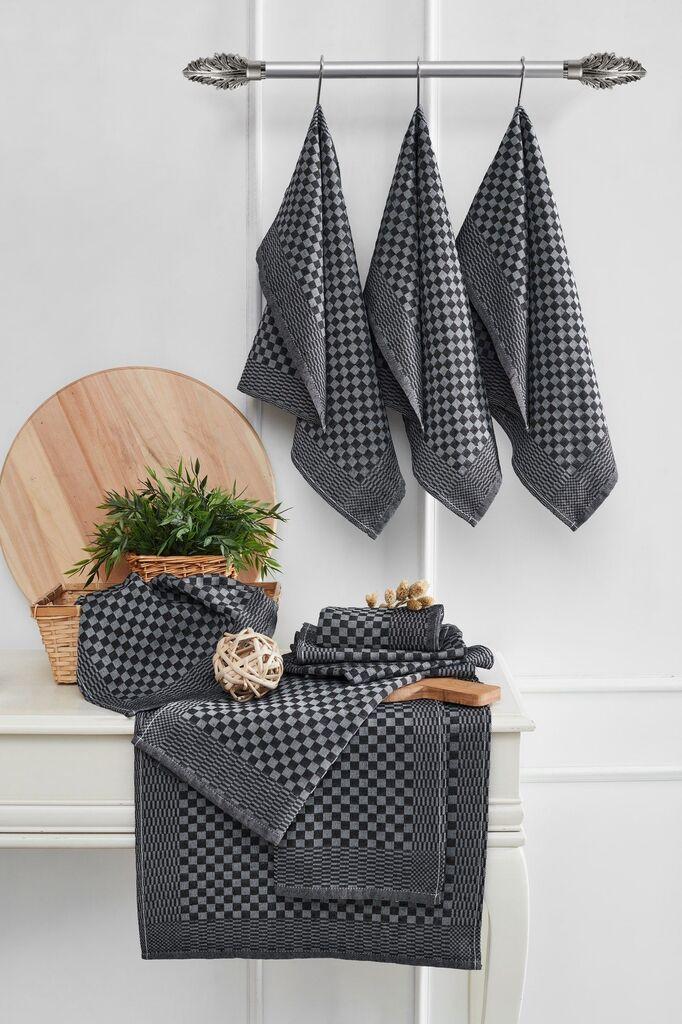 Hermia Lola Antracit set kuhinjskih krpa