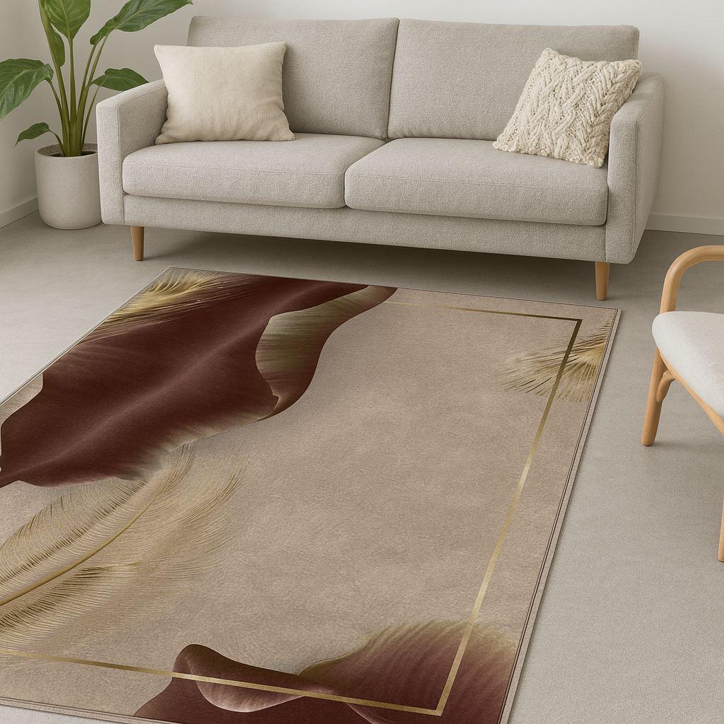 Conceptum Hypnose tepih HM-CRP25-29, pravougaoni, 100 x 180 cm, krem-braon