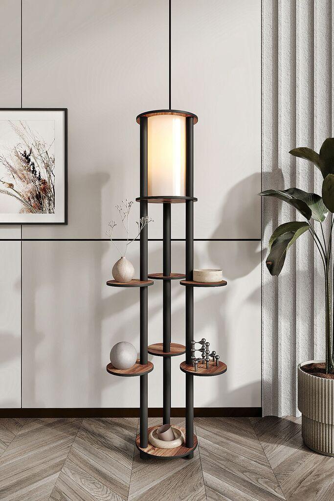 Opviq podna lampa Volante, 150 cm, smeđa