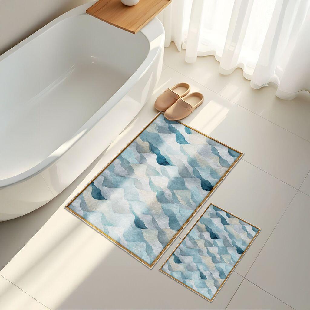 L'essentiel Maison Set prostirki za kupatilo Asr43, 2 dijela, plava