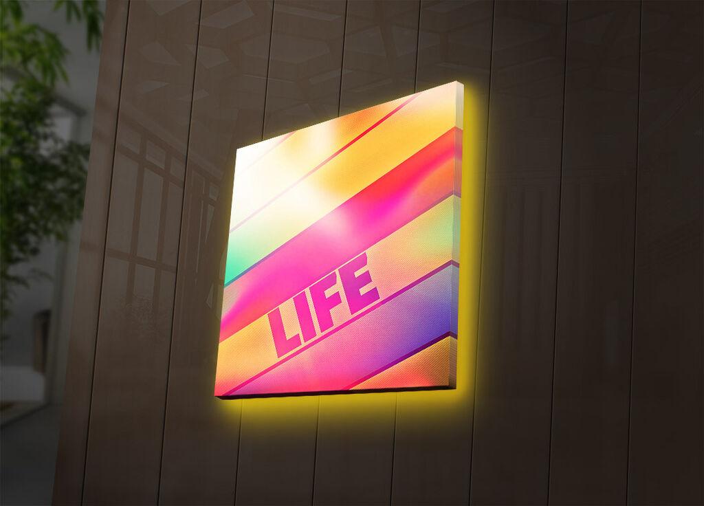 Zidna slika sa LED osvetljenjem 2828DACT-39, 28x28 cm