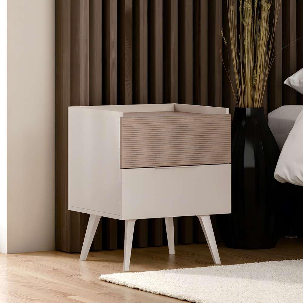 Hanah Home Noćni ormarić Milano, 50x62x44 cm, Bijeli