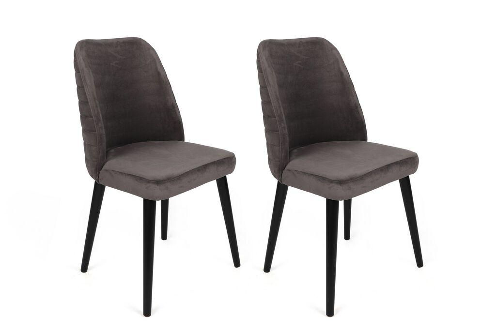 Hanah Home set stolica Tutku-301 V2, 62x75x51,5 cm, 2 dijela, Tamno siva