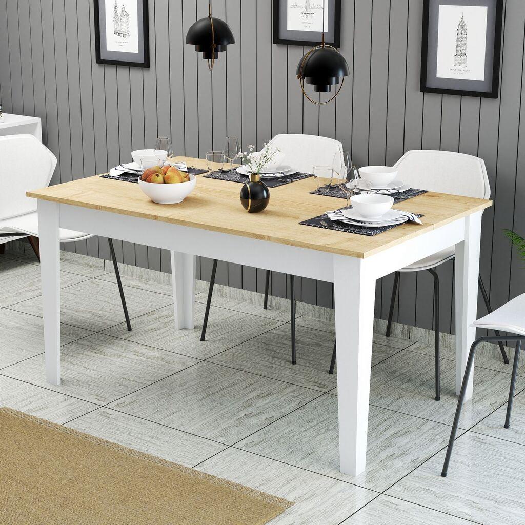 Hanah Home Trpezarijski sto Milan 896, 145x75x88 cm, Bijeli