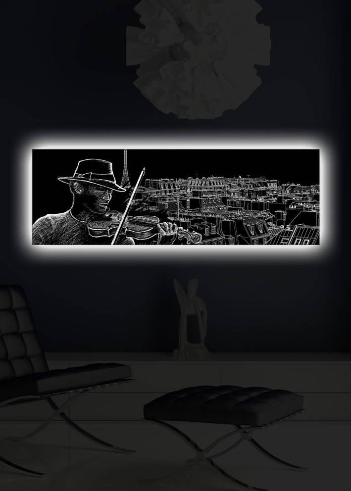 Zidna slika sa LED osvetljenjem 3090DACT-14, 30x90 cm