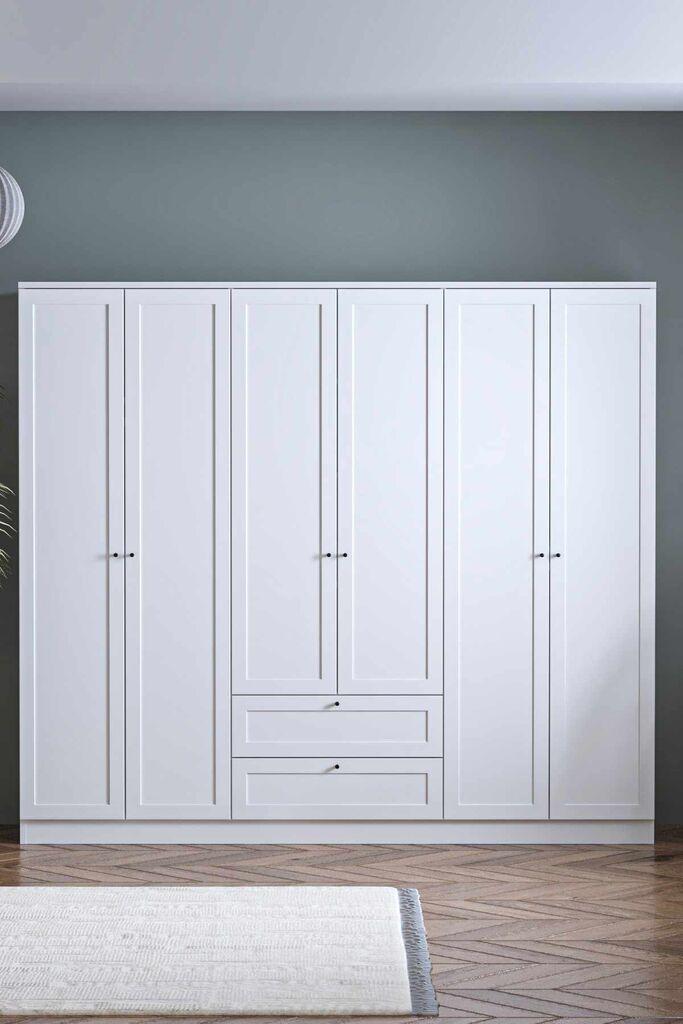 Hanah Home Ormar Terra 6 182, 205 x 182 x 52 cm, Bijeli