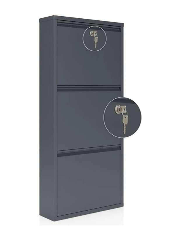 Hanah Home Stalak za cipele Primo 3, 50x104x15 cm, Antracit