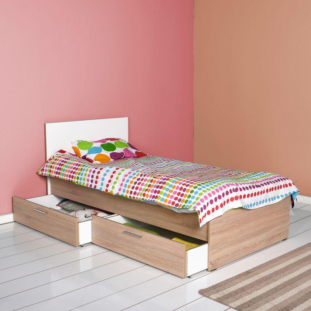 Hanah Home Okvir kreveta Kry-792-Sd-2, 100x85x195 cm, Hrast