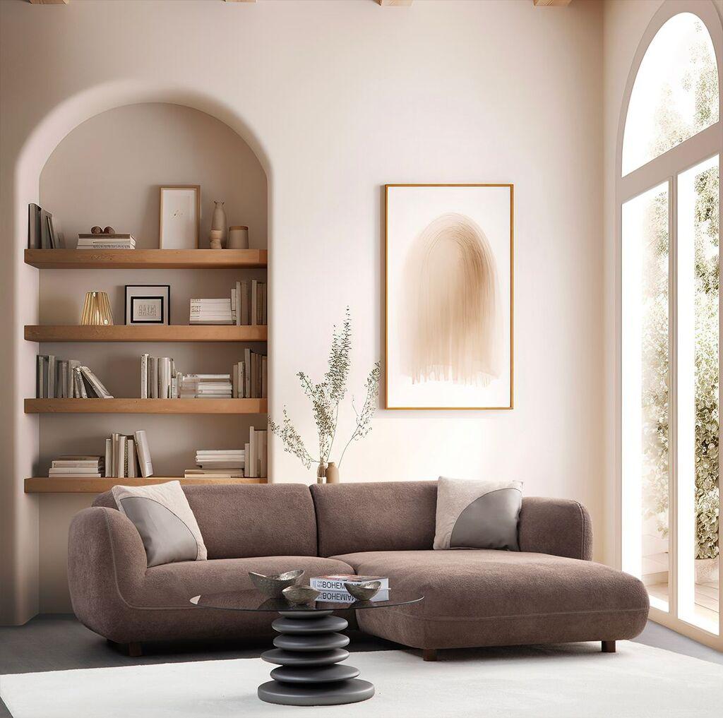 Atelier del Sofa Kutna garnitura Pavia, 250x170x90 cm, Smeđa