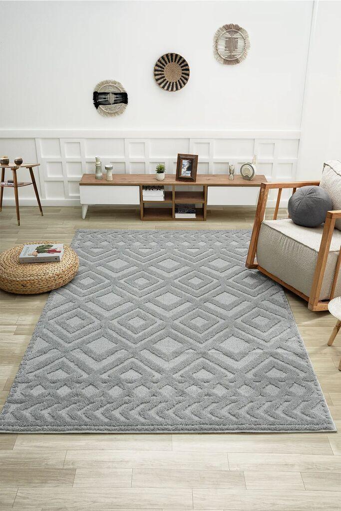 Conceptum Hypnose tepih 830B, pravougaoni, 80 x 150 cm, siva