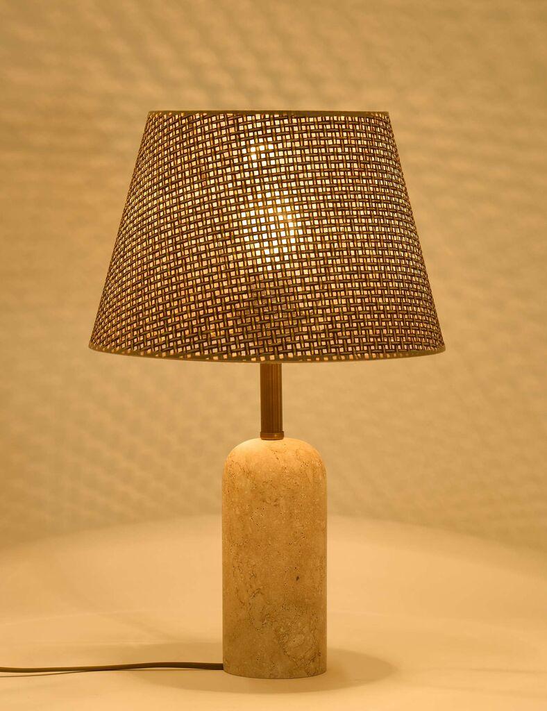 Opviq Stolna lampa Hasir Sapkali Travertin, Bež