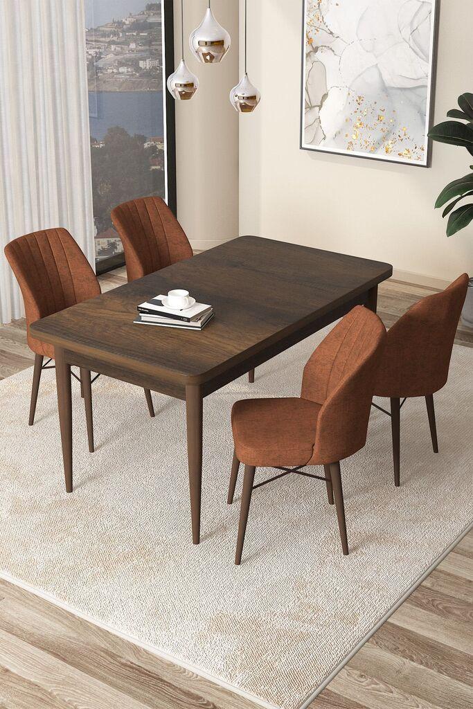 Hanah Home Set Trpezarijski sto i 4 stolice Arp, Terakota