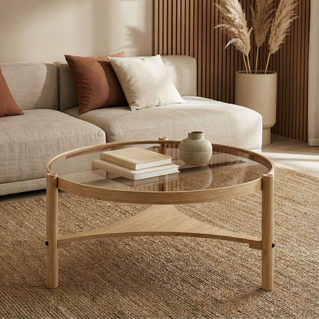 Hanah Home Stol za dnevni boravak Clover, 100x46 cm, Smeđa