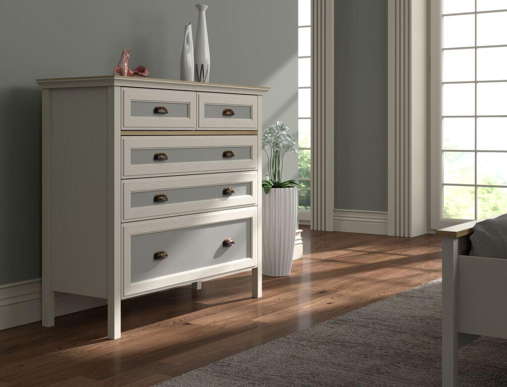 Hanah Home Komoda s ladicama FRN-21013, 110,4x103,31x44,2 cm, Krem