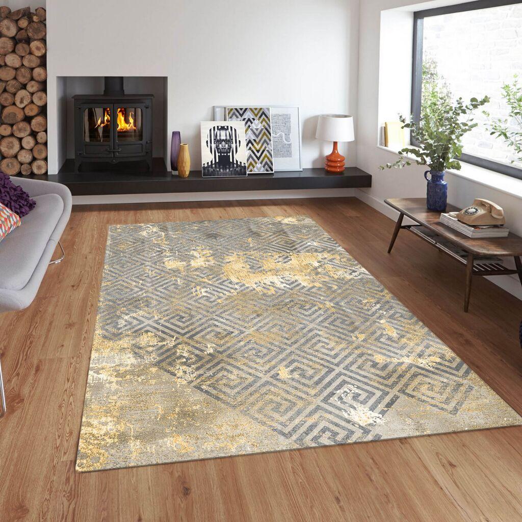Conceptum Hypnose tepih Cg58, pravougaoni, 100 x 140 cm, krem-siva