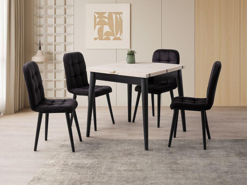 Hanah Home Split trpezarijski sto Totem 3044, 80x75x80 cm, Bež