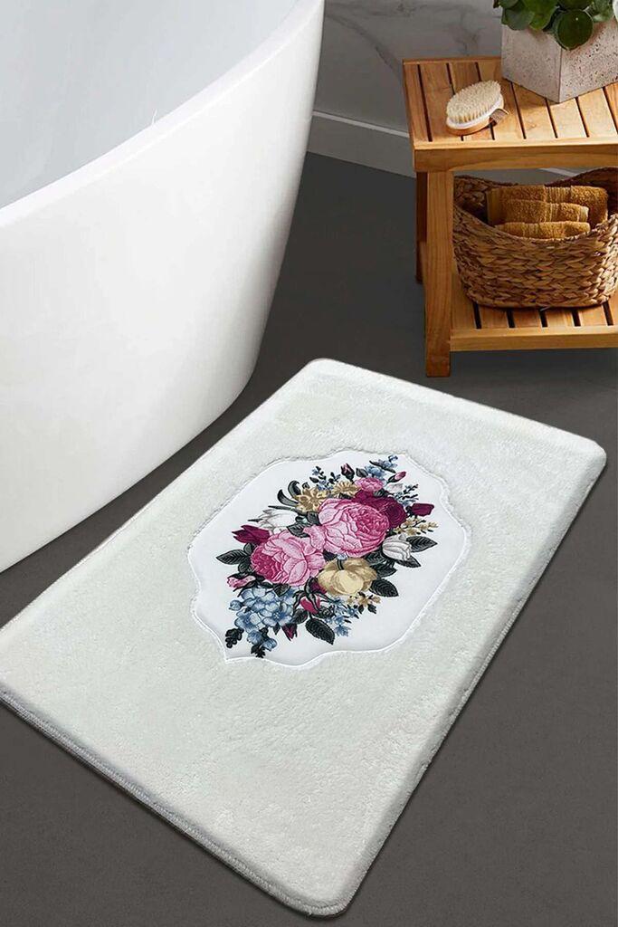 L'essentiel Maison Bella Rose tepih za kupatilo, bijela