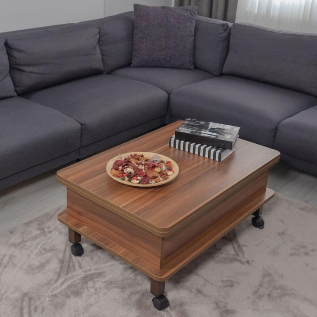 Hanah Home Stol za dnevni boravak Helsinki 90x40x60 cm, Smeđa