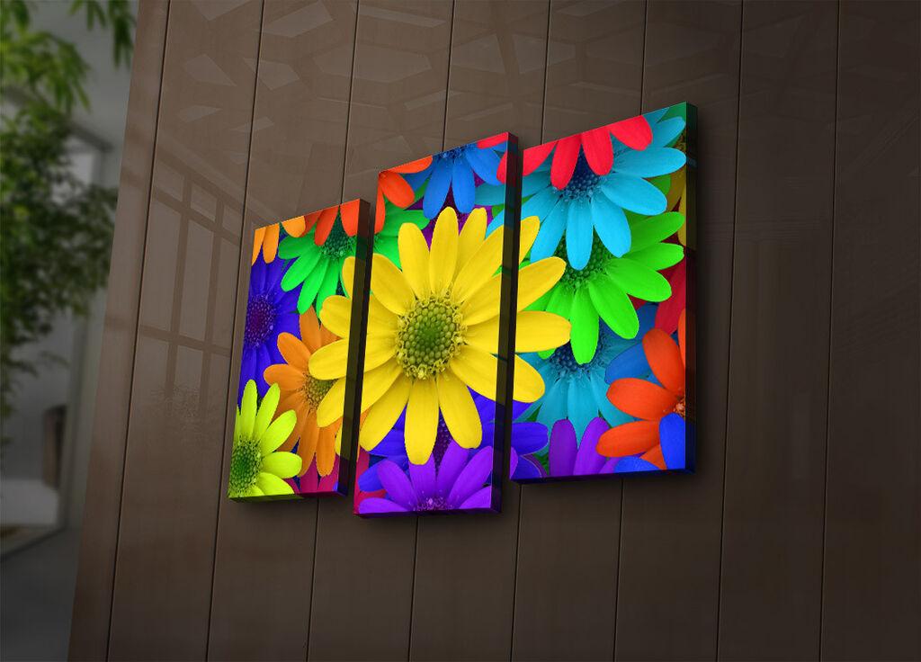 Wallity Set slika sa LED rasvjetom 3PATIACT-6, 3 dijela