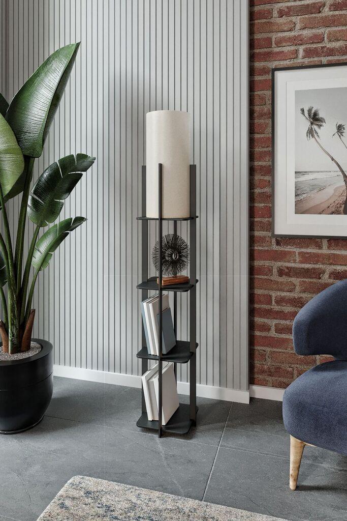 Opviq Podna lampa Quatro, 135 cm, crna