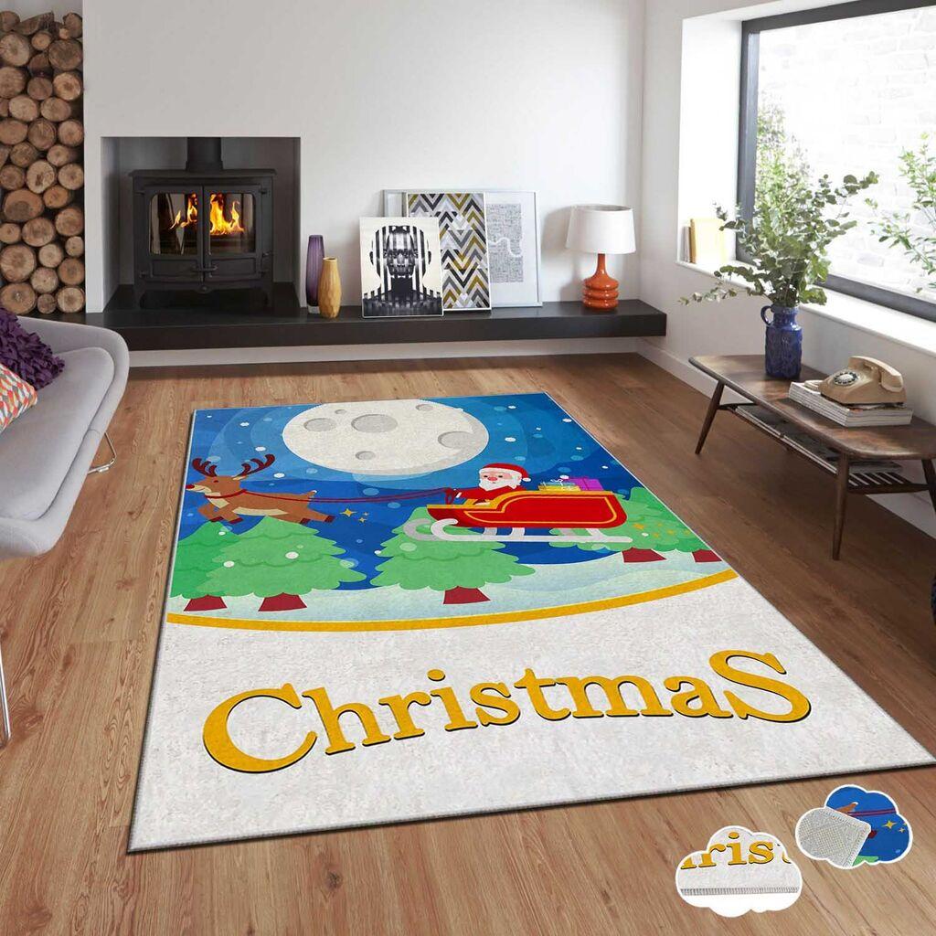 Conceptum Hypnose tepih s novogodišnjim motivima Asr-Crpt-92, Pravougaoni, 80 x 140 cm, Šareni