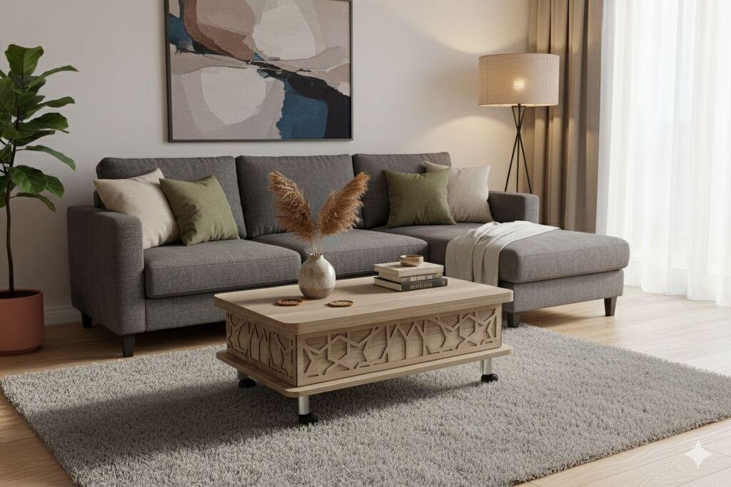 Hanah Home Stol za dnevni boravak Adt 90x40x60 cm, Smeđa