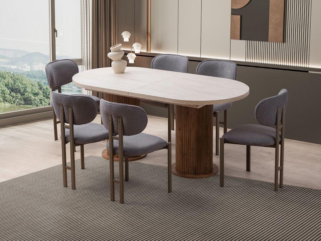 Hanah Home Split trpezarijski sto Gusto 2953, 180x77x90 cm, Bež