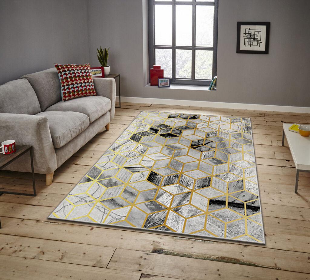 Conceptum Hypnose Tepih Asr Crpt-83, Pravougaoni, 140 x 220 cm, Svetlosivi