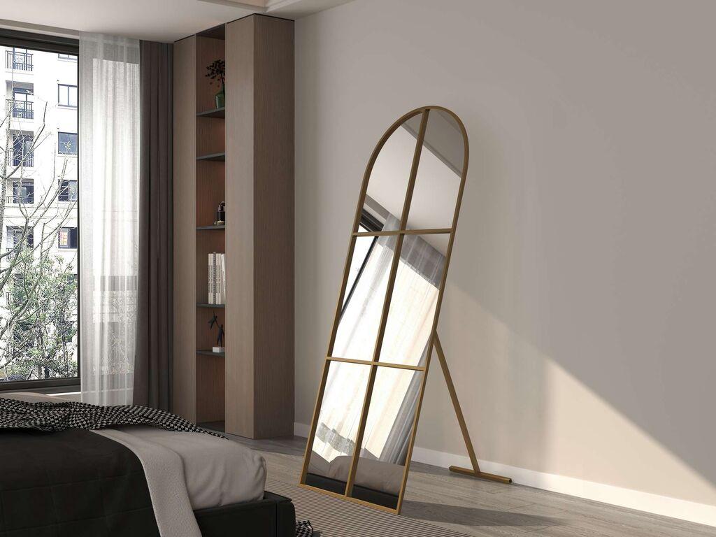 Hanah Home podno ogledalo Influencer, 70 cm x 180 cm, zlatna boja