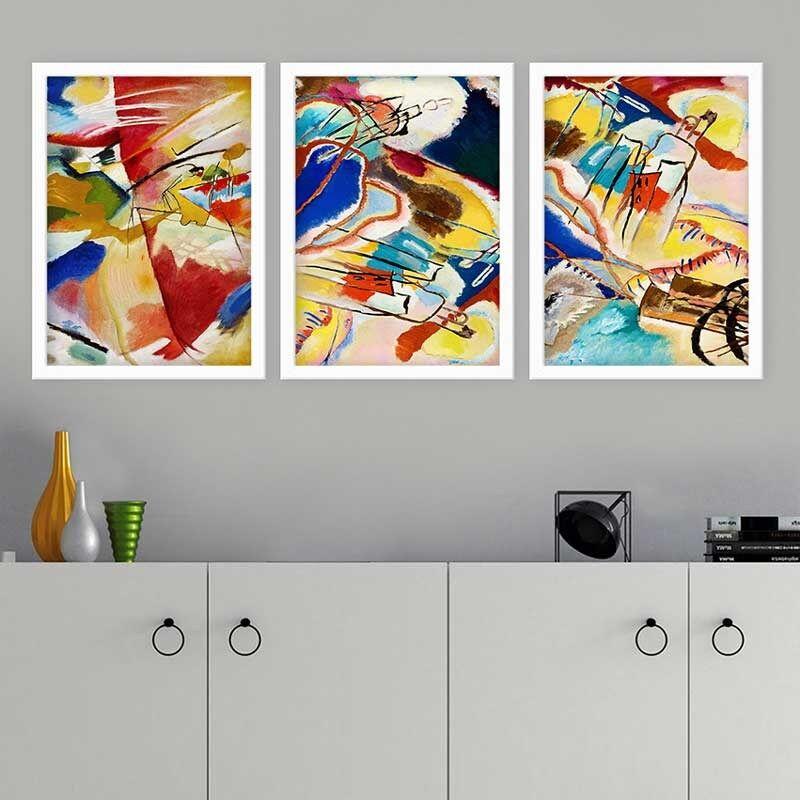 Wallity Set uramljenih slika 3BC_UN3933039, 3 dijela